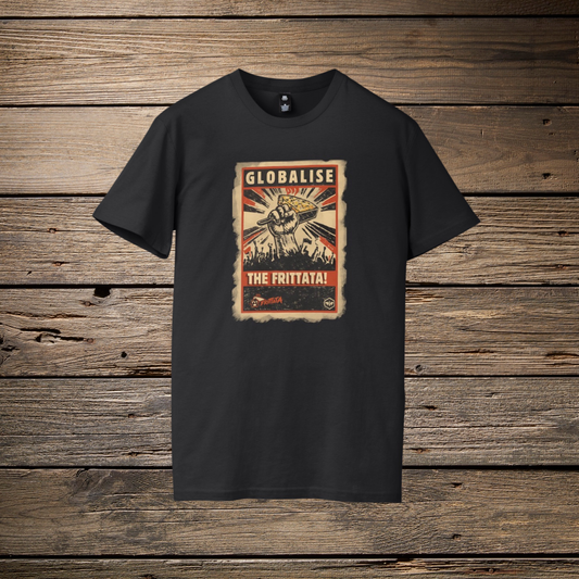 Cotton Globalise Frittata Design T-Shirt for a Unique Style Experience