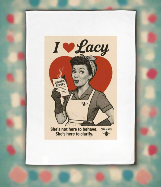 ❤️ I ❤️ Lacy Tea Towel