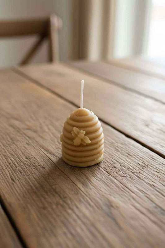 Pure Beeswax Beehive Candle — ‘The Hivelet”