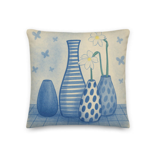 “Blue Period, Beige Mood” Cushion