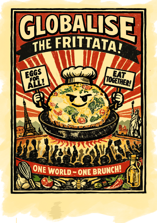 Cotton tshirt. Globalise the Frittata