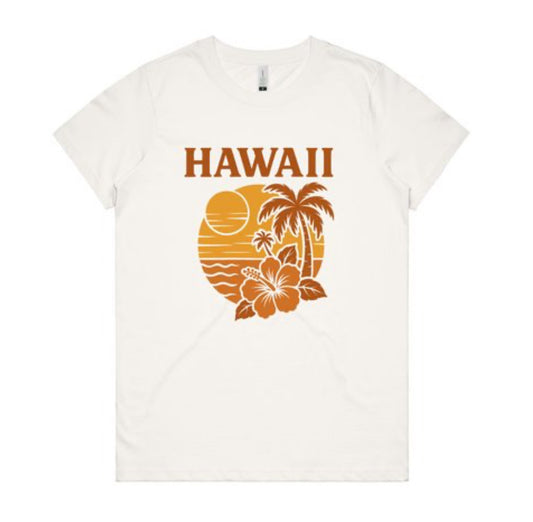 🌞 Hawaii Tee – Sunset Tropic Edition. Organic Cotton