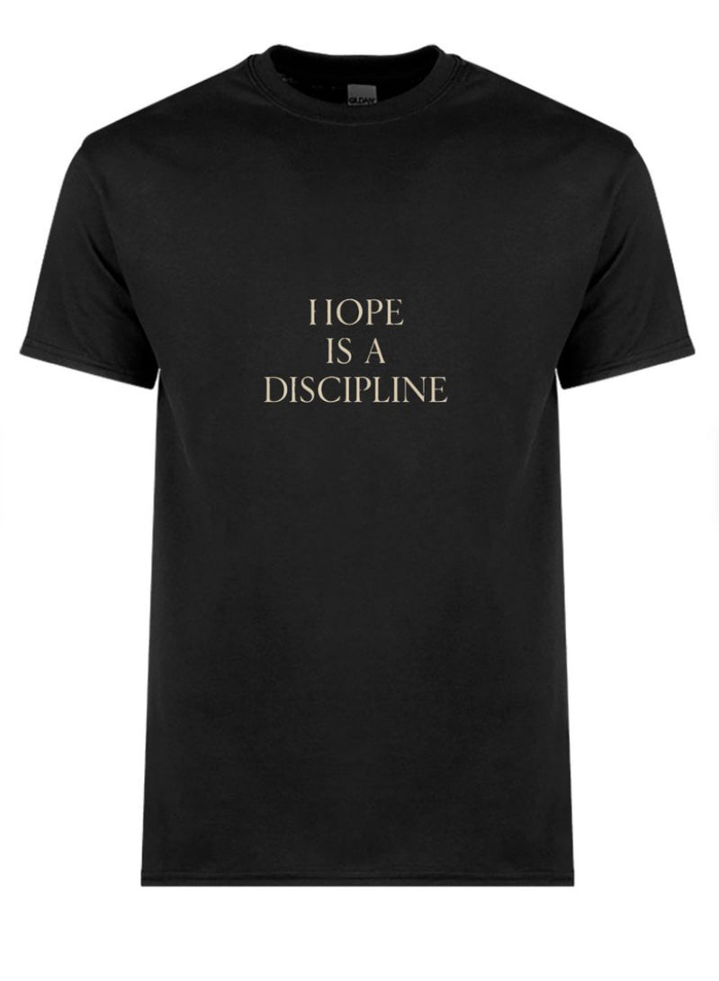 Hope Is a Discipline – Serif Edition (Beige on Black)