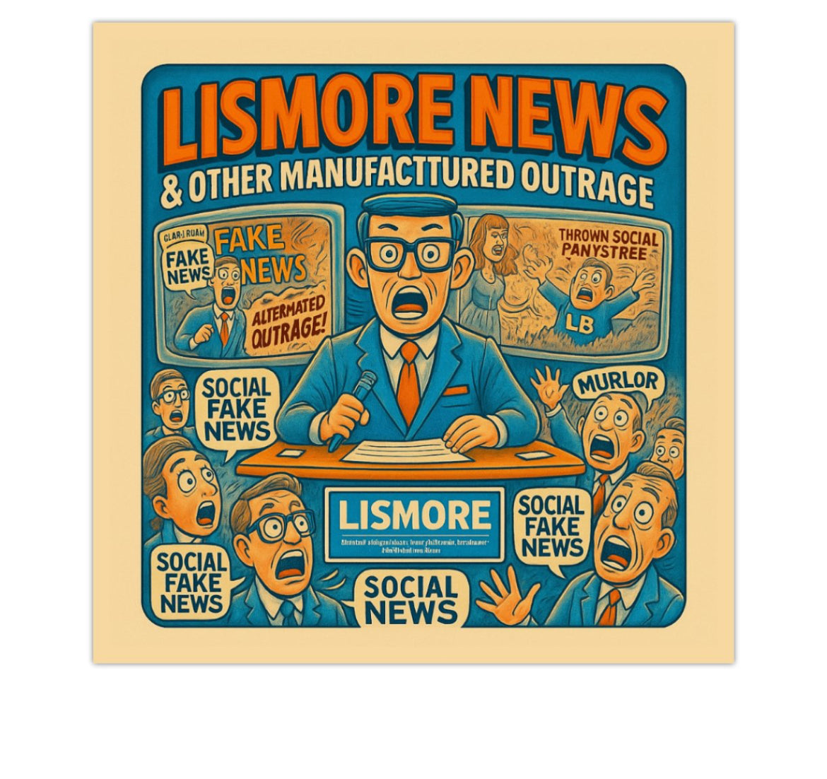Lismore News – Satirical Sticker Collection