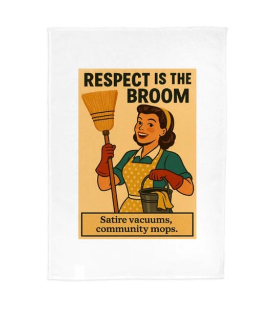 🧹 Respect Is the Broom Tea Towel