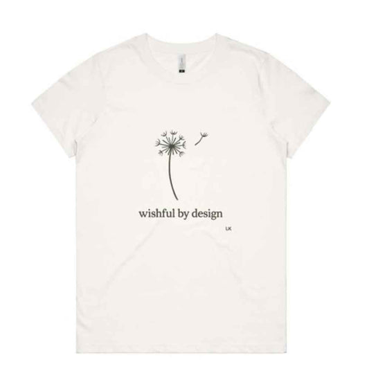 Wishful by Design Dandelion Drift Organic Cotton Tee - Sustainable Organic Tee
