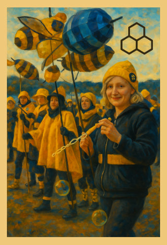 🐝✨ March of the Bees – Community Spirit Poster