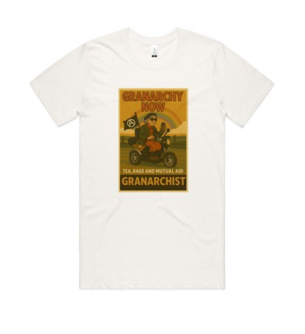 Tea, Rage & Mutual Aid – Granarchist Core Edition. Organic Cotton