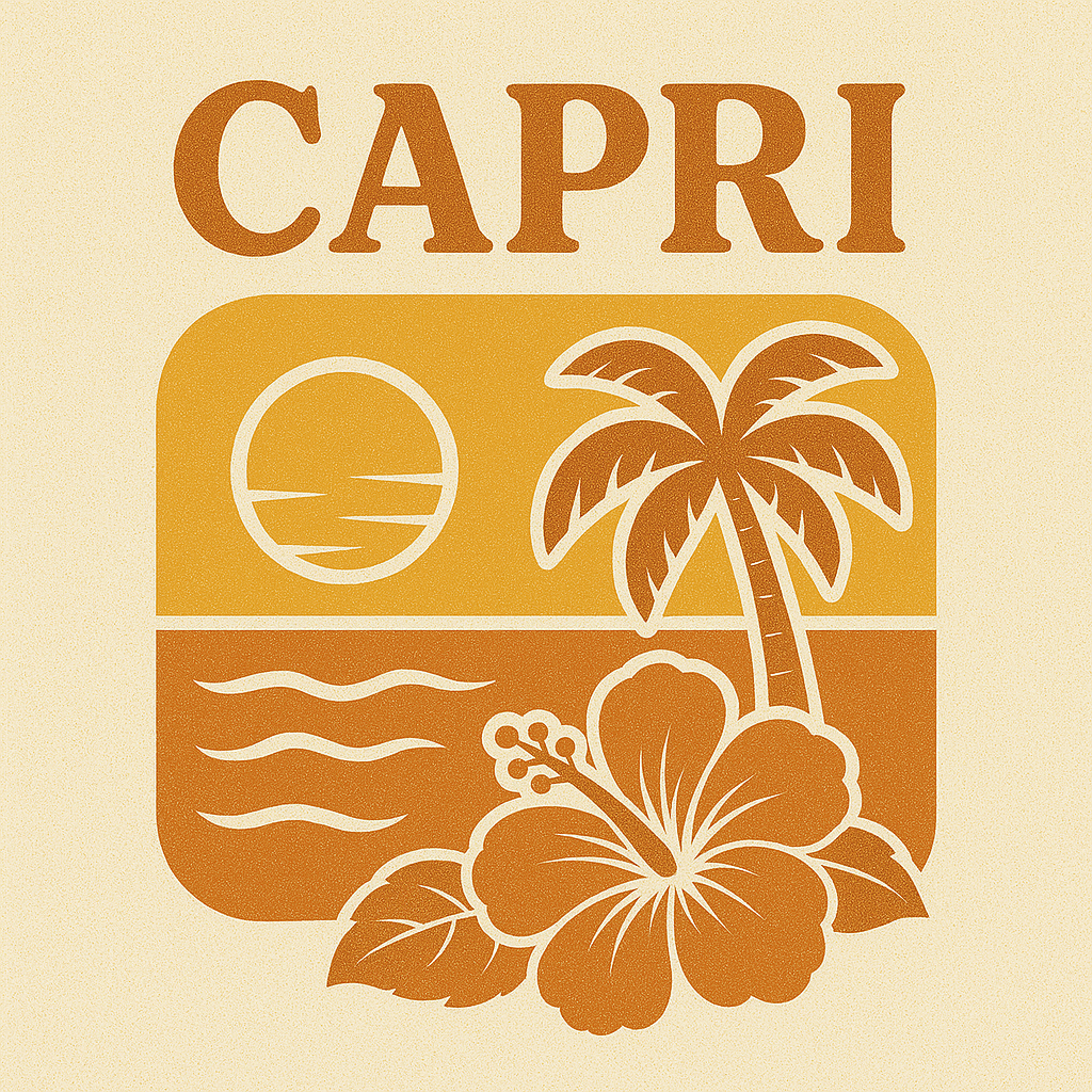 🇮🇹 Capri Tee – Coastal Sunset Edition. Organic Cotton