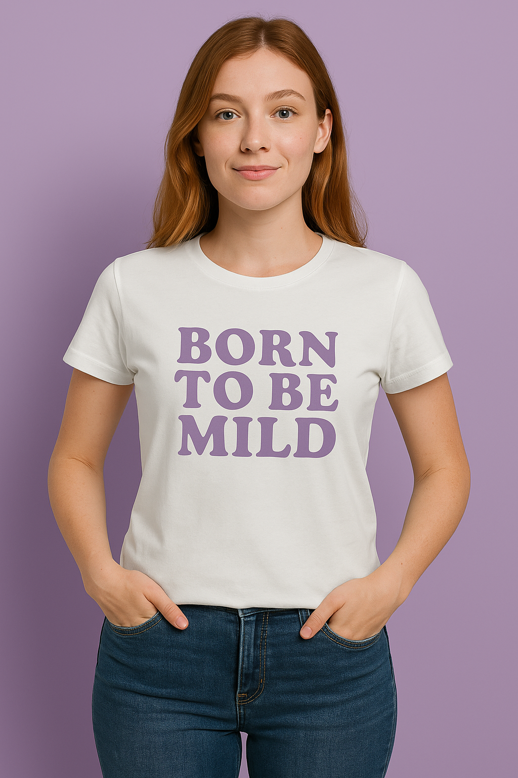 💜 Born to Be Mild – Soft Core Statement Tee