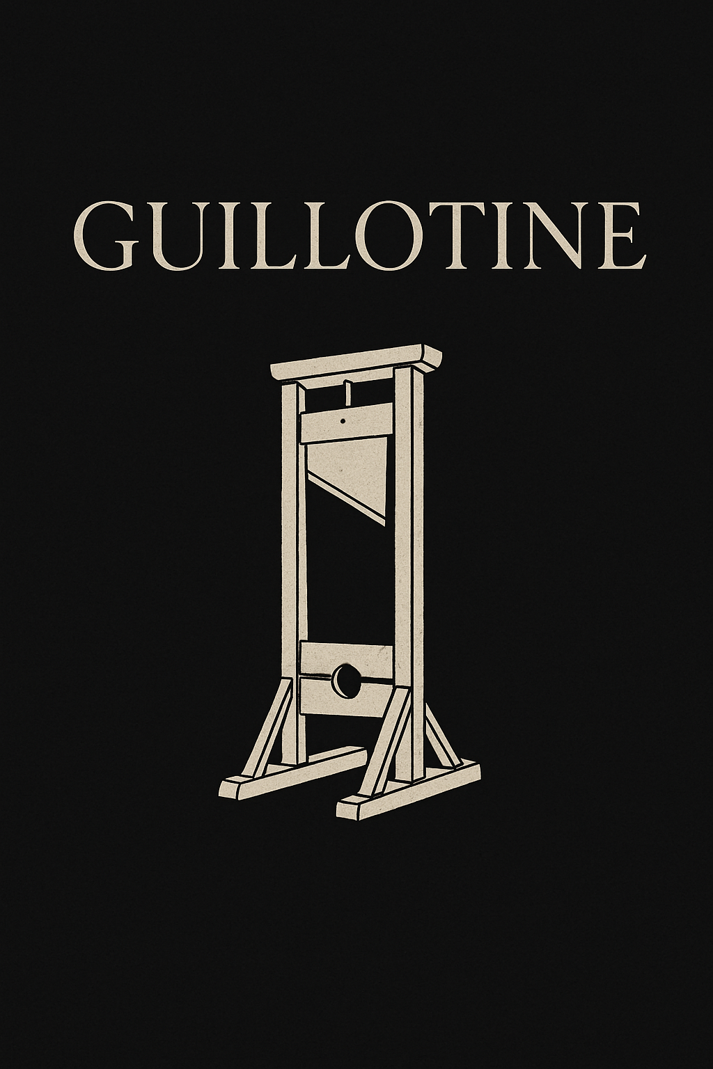 Guillotine – Beige on Black