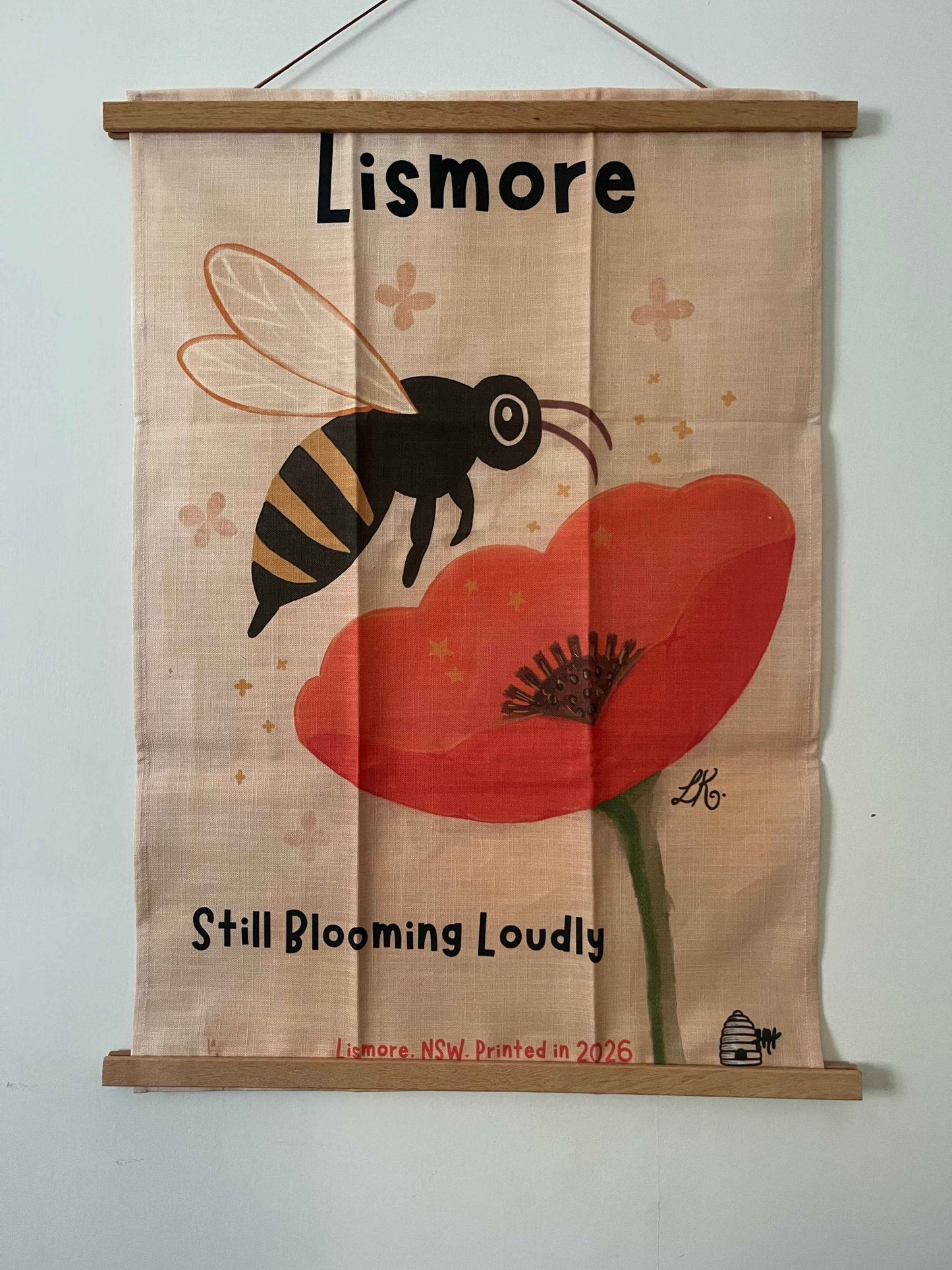 Linen Tea Towel Lismore - Still Blooming Loudly