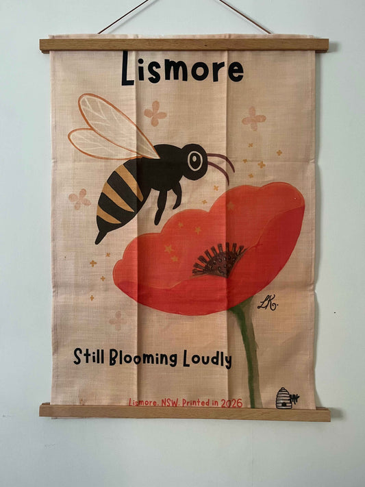 Linen Tea Towel Lismore - Still Blooming Loudly