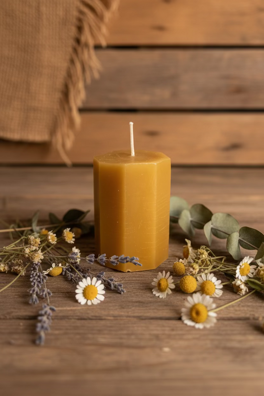 Pure Beeswax Shape Candles - 100g Bee Sanctuary Hive blend. Rosemary Lavender