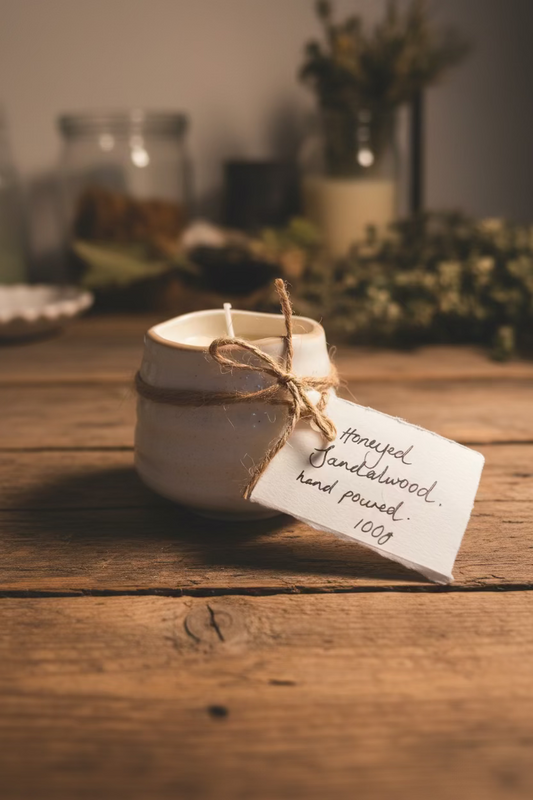 Honeyed Sandalwood Candle - Embrace Serenity with Soothing Aromas