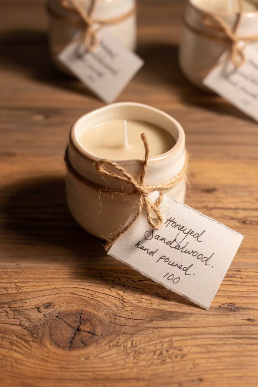 Honeyed Sandalwood Candle - Embrace Serenity with Soothing Aromas