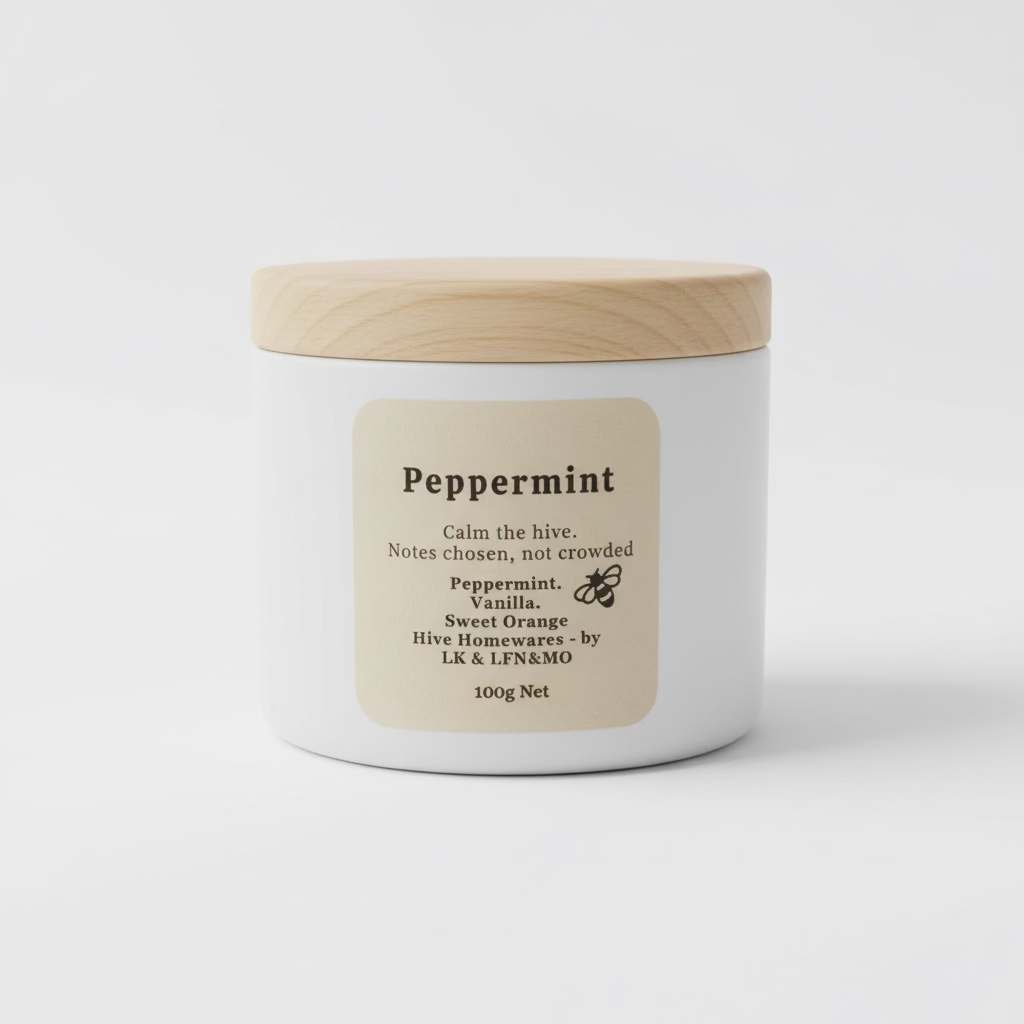 Peppermint soy candle