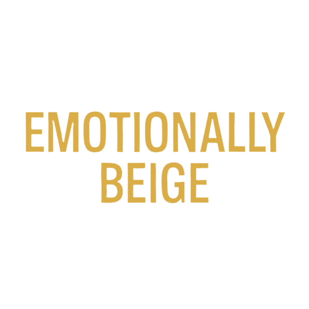 Emotionally Beige – Classic Cream Crew Neck Tee 3XL