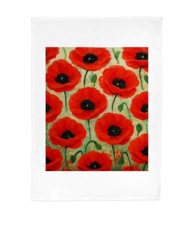 🌺 Field of Fire Tea Towel Bold. Bright. Unapologetically Alive