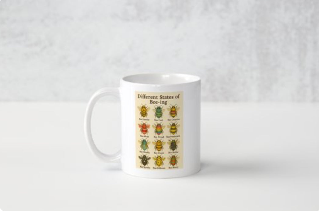 The Different States of Being – Tea Towel & Mug Gift Set 🐝