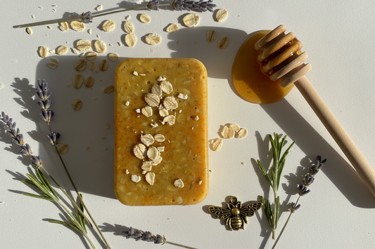 handcrafted honey oat soap herbs oats and honey