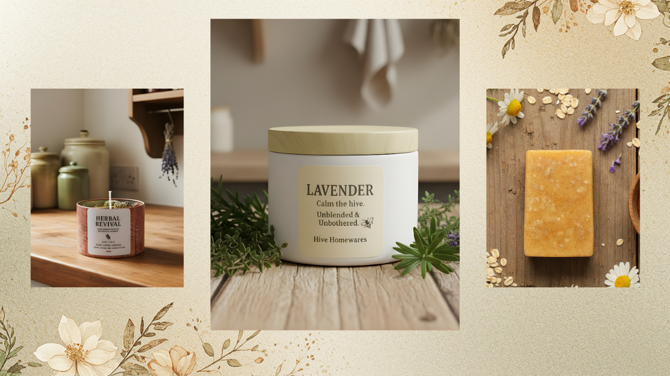 Handmade candles and soap