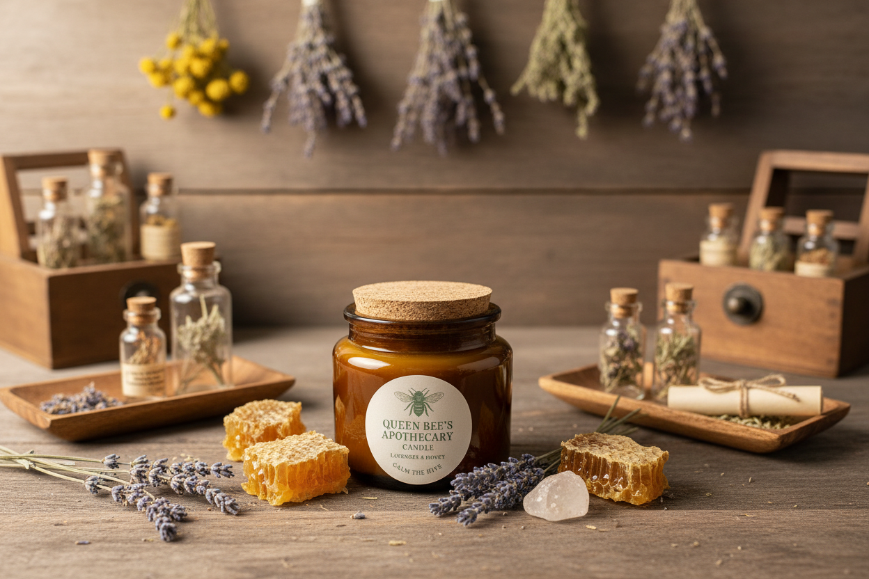 Eucalyptus Lavender Honey Candle Mini - Soothing Apothecary Experience