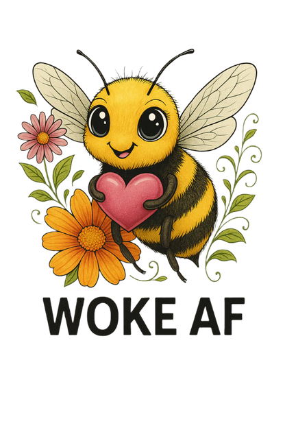 Woke AF – Bee Edition (Organic Cotton Tee)