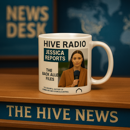 🎙“Jessica Reports – Hive Radio Mug”