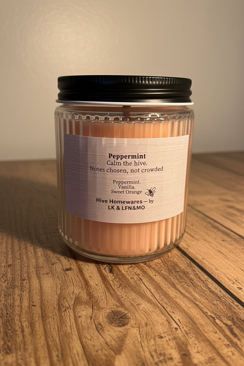 Revitalize Your Space with Our Peppermint Candle - 400g Soy and Beeswax Bliss