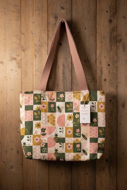 Sustainable Bee Patterned Bag: Your Eco-Friendly Companion for Stylish Living