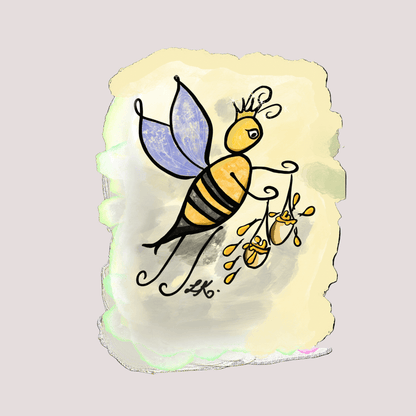Organic cotton tshirt design. Queen of the hive illustration 