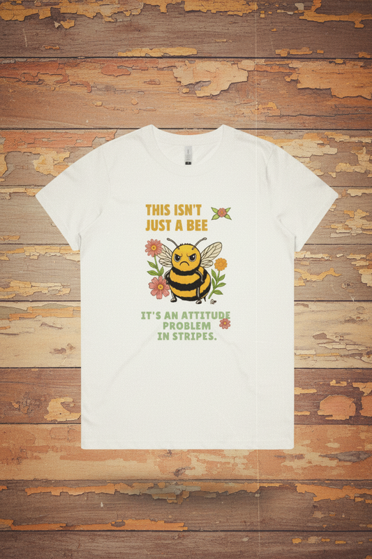 Attitude Problem Organic Tee - Women's Fit in Eco-Friendly Stripes Cotton