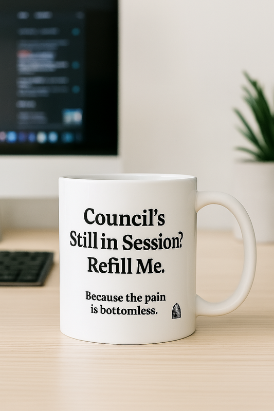 🟢 “Refill Me: Council Edition” Mug