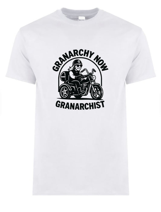 “Granarchy Now” Tee – Mobility Scooter Club Edition