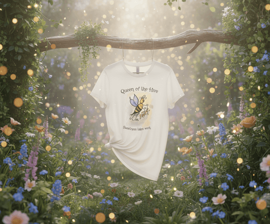 Organic cotton tshirt. Queen of the hive.