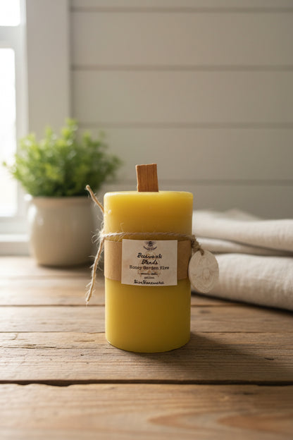 Pure Beeswax pillar - Hive Garden