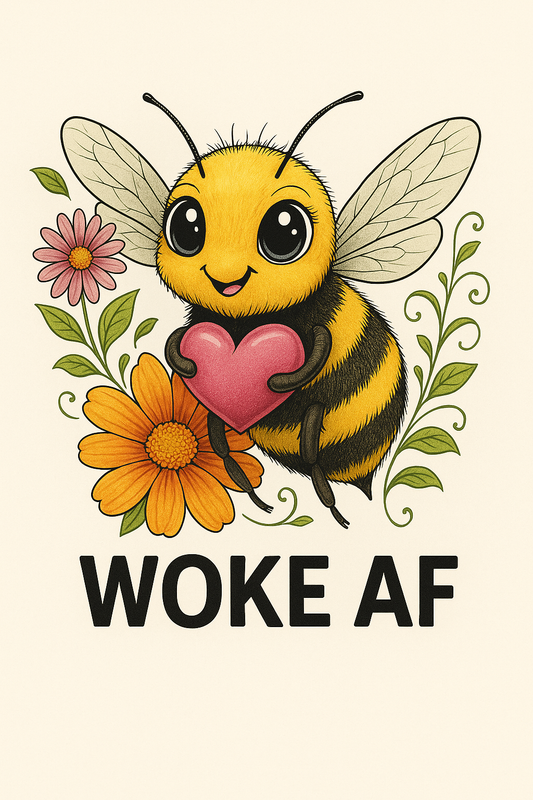 Woke AF – Bee Edition (Cotton Tee)