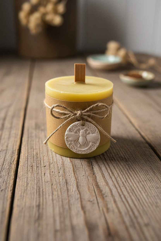 Pure Beeswax Candle | Lavender & Rosemary Essential Oils | 150g Handmade Pillar Candle | Natural Aromatherapy Candle | Australian Made