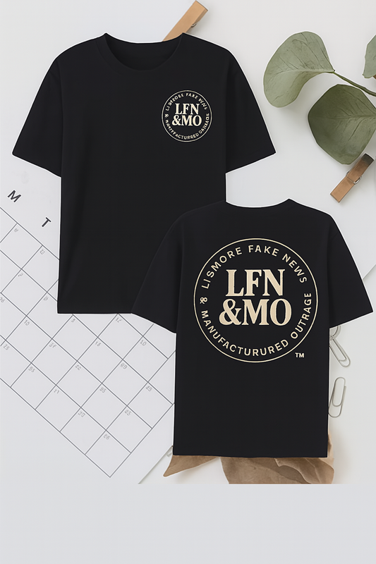 🐝 LFN & MO – Chest & Back Logo Tee. Free postage.