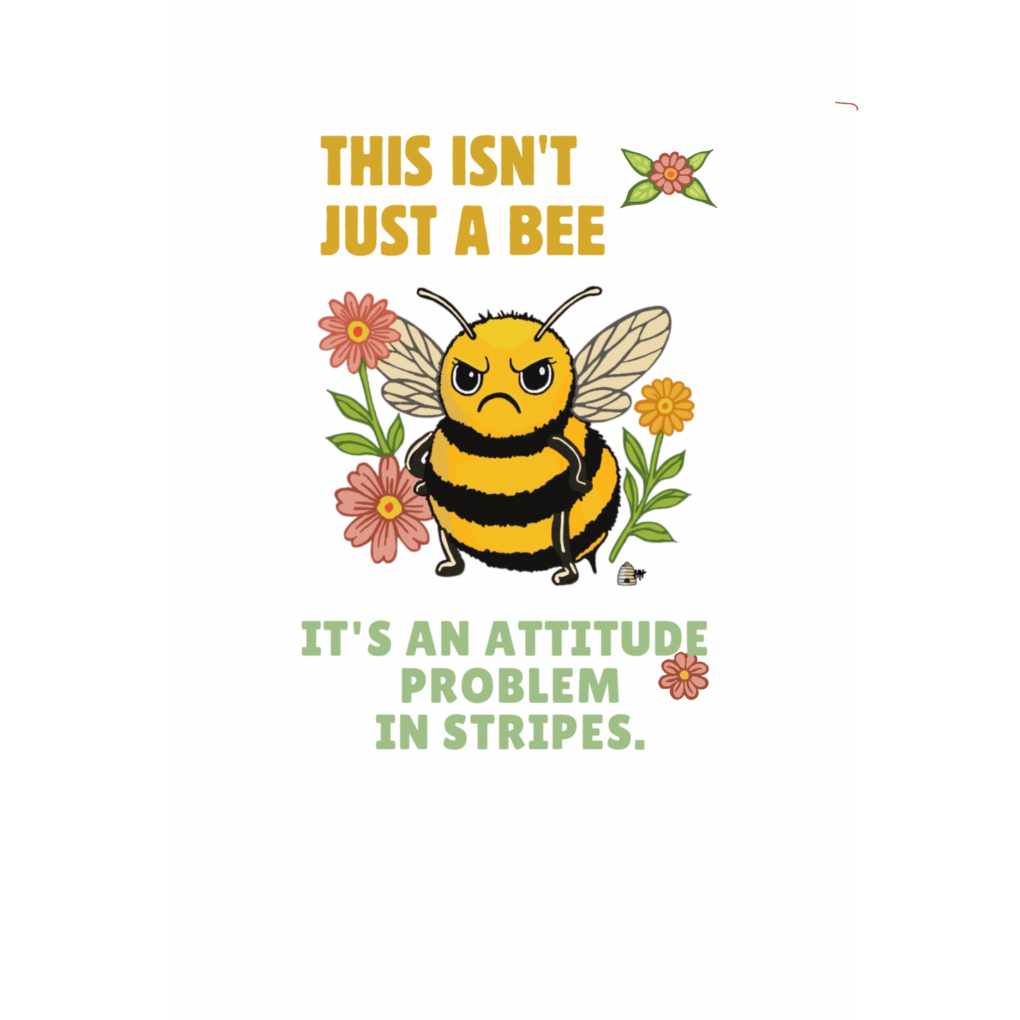 Attitude Problem Organic Tee - Women's Fit in Eco-Friendly Stripes Cotton
