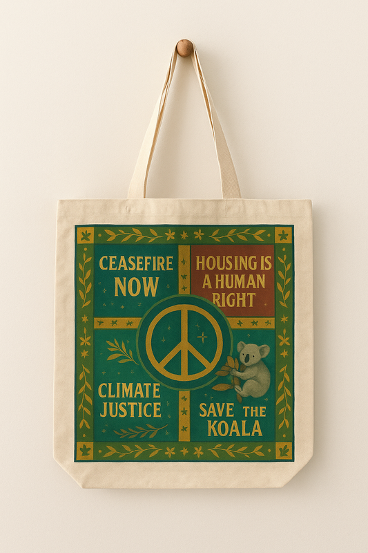 Peace, Housing & Climate Justice – Activist Tote Bag