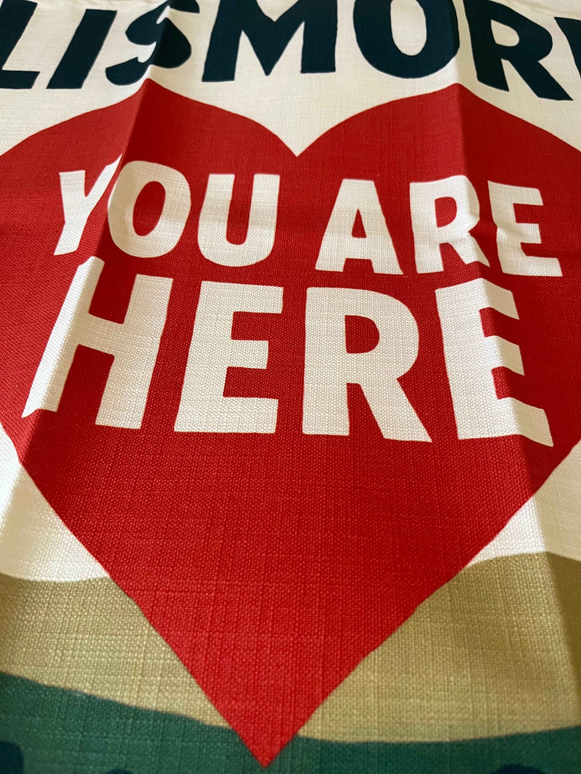 Linen Tea Towel. ‘Lismore. You are Here’