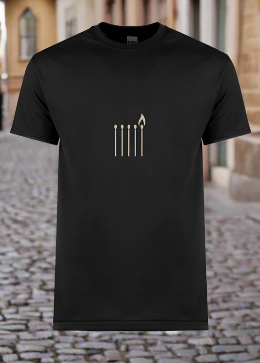 One Match Still Burns Tee – Minimalist Resistance Edition