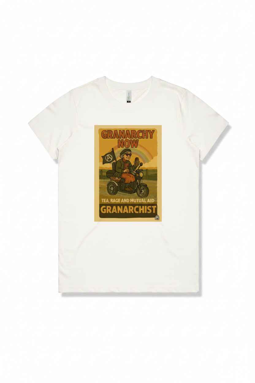 Organic Cotton Tee for Women - ‘Granarchy Now’ Women's Fit