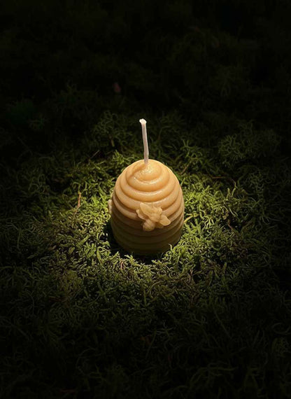 Pure Beeswax Beehive Candle — ‘The Hivelet”