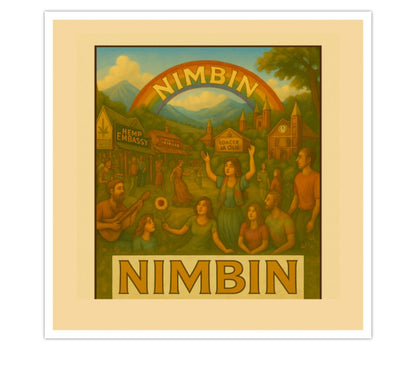 🌈 Nimbin Retro Vinyl Sticker – Waterproof