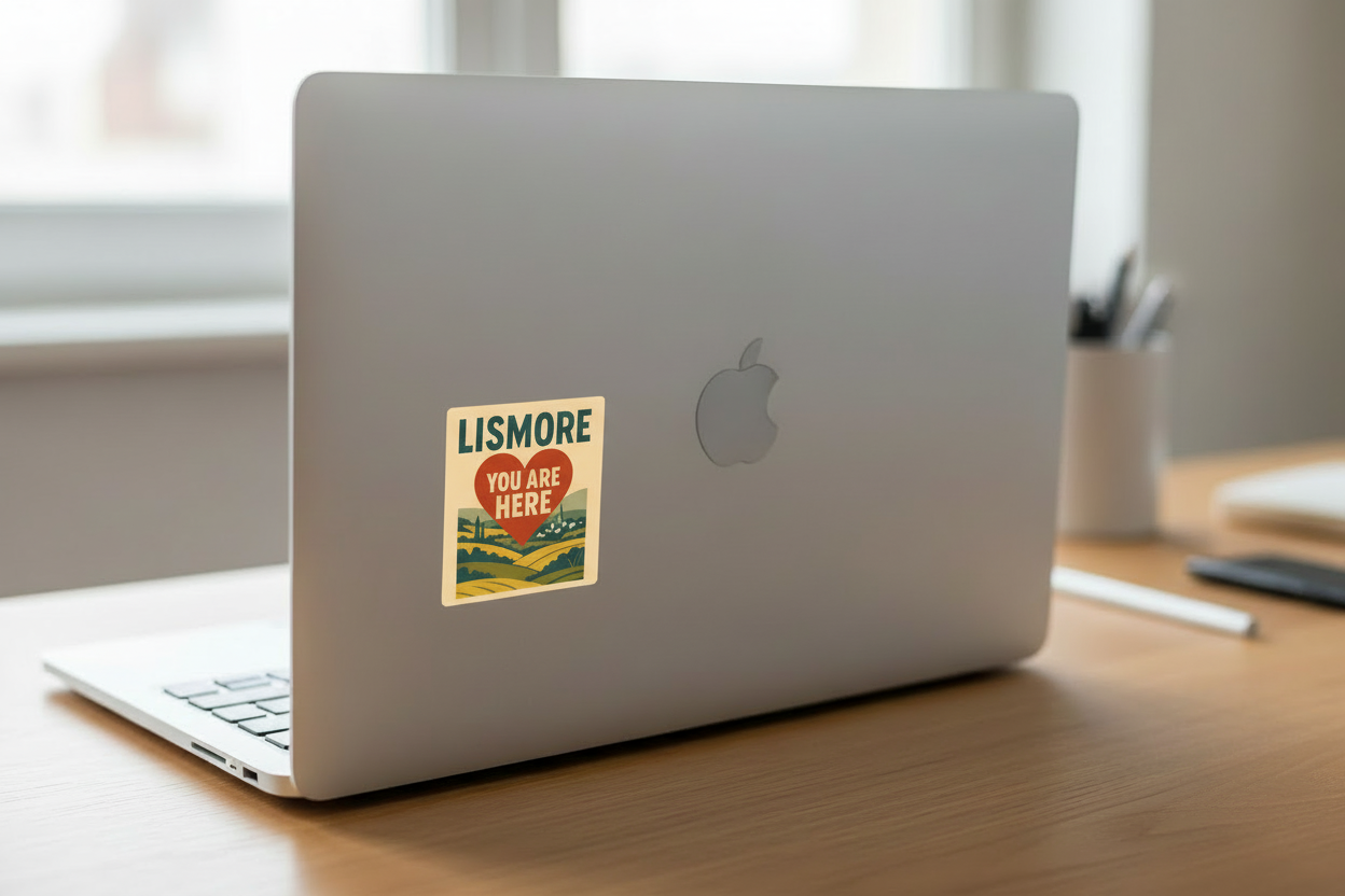 ✨ Lismore “You Are Here” Retro Sticker Collection. (3 Sizes: Small, Vinyl, Car Decal)