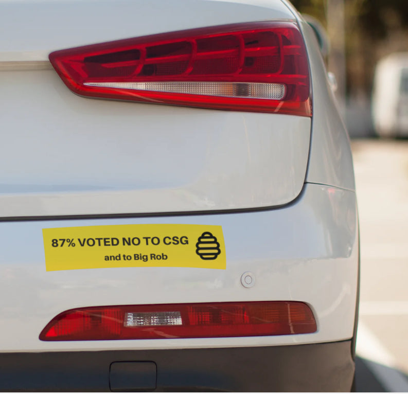 🐝 87% Voted No – CSG & Big Rob Bumper Sticker