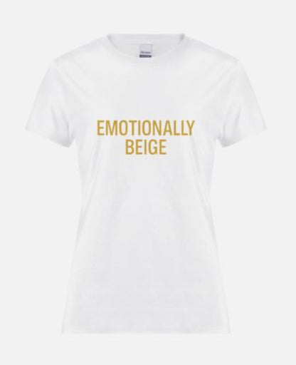 ☕️ Emotionally Beige – Low-Stakes Crisis Tee